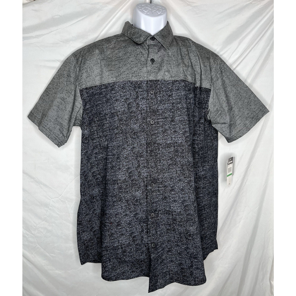 ZOO YORK Mens True Flex Short Sleeve Shirt Size Large Tall Black Gray New NWT